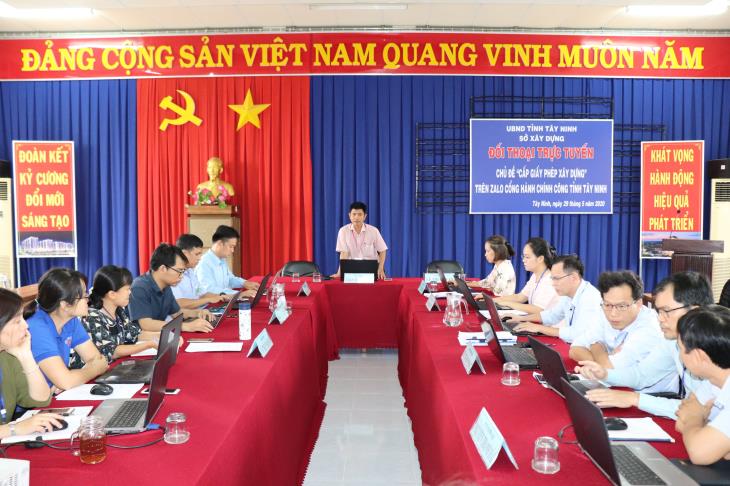 Tổ chức đối thoại trực tuyến chủ đề “Cấp giấy phép xây dựng” trên Zalo Cổng Hành chính công tỉnh Tây Ninh
